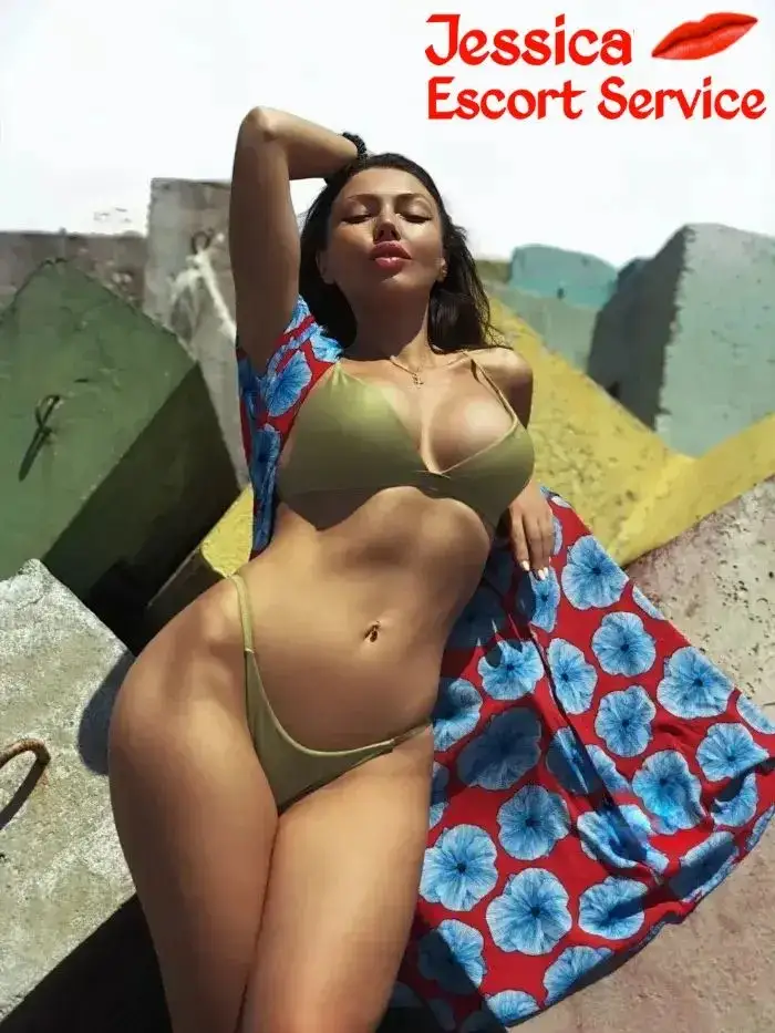 foreign escort showing beach body
